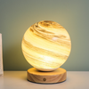 Planeet glazen lamp maan Planeet lamp decoratie slaapkamer nachtkastje nachtlampje Creatief verjaardagscadeau oplaadbaar bureaulamp tafellamp