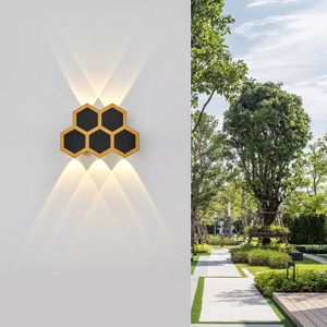 2W 3W 5W 6W 7W 8W Wandlampen Led Honingraat Goud Zwart Licht up en Down Lichtgevende Body Lamp Verlichting Stijl Moderne Kantoor lamp