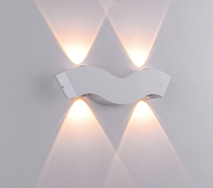 Nordic Waterdichte IP65 4W wandlamp eenvoudige led woonkamer Achtergrond Wandlamp hotel hal gangverlichting Up en Down light