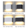 12W IP65 Buitenverlichting Moderne Wandlamp Binnen Waterdichte LED Wandlamp Woonkamer Licht vierkante led wandlamp