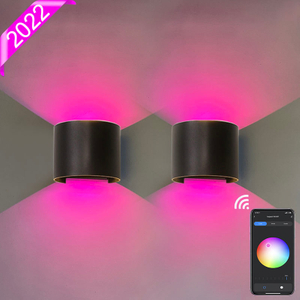 9/12W Tuya App Nieuwe Halve Cirkel Waterdichte Wandlampe Led Wandkandelaar Outdoor Verlichting Waterdicht IP65 Verstelbare Verlichting hoek