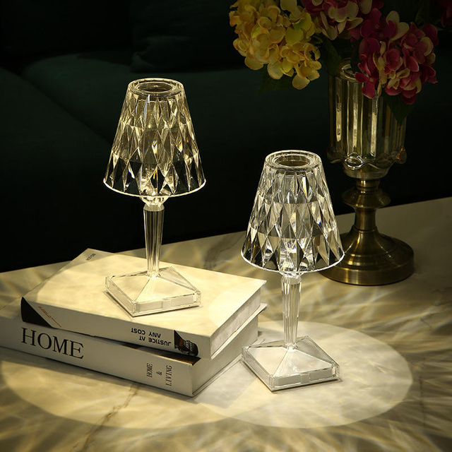 Tafellamp Modern Crystal LED Rose Lights Binnenverlichting voor Nachtkastje LED Touch Control Nachtlampje LED Bureaulamp
