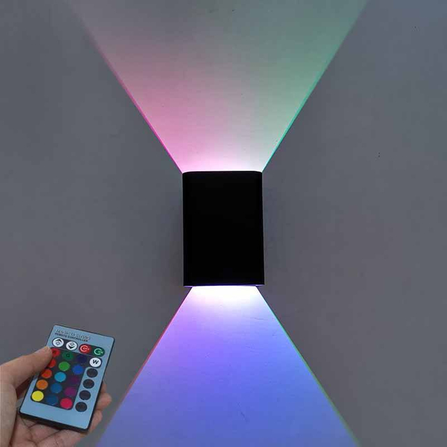 5W RGB met controller indoor verlichting led led licht indoor indoor led light indoor led trapverlichting Wandlampen Indoor Up en Down Wandlamp Aluminium Materiaal Lamp