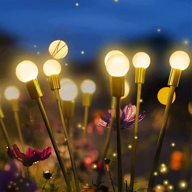 Firefly solar lamp Grass solar lamp led solar light Buitentuin decoratieve landschapsverlichting multi-kleur veranderende zonne-energie LED bloemverlichting voor tuin
