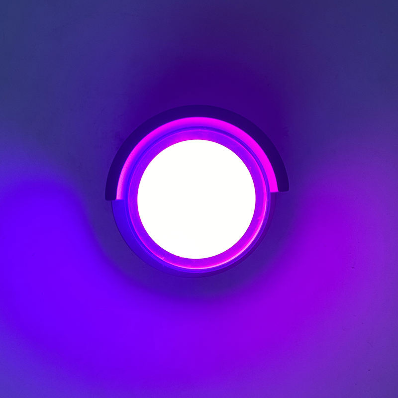 Nieuwe acryl waterdichte wandlamp rond warm licht koud licht RGB met controller decoratie moderne wandlamp