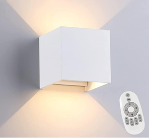 Vierkante led-wandlampen buiten gangpad dimbare veelkleurige up-down lamp met bewegingssensor voor muur KTV-bar slaapkamer