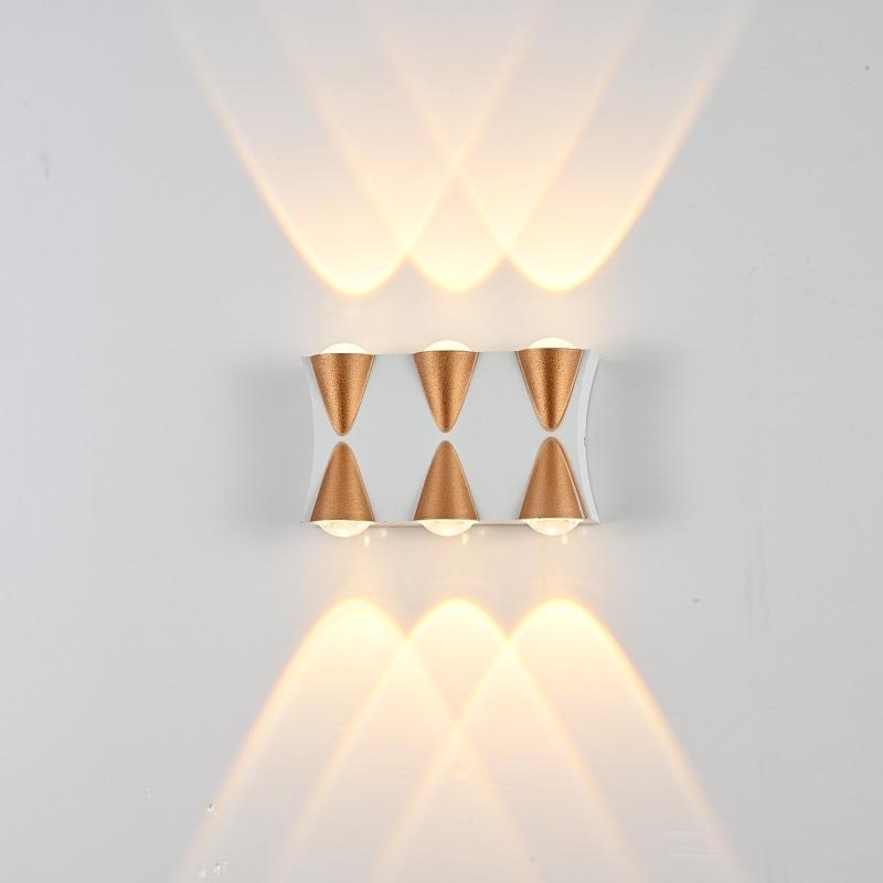 6W Led Wandlamp Waterdicht IP65 Buitenlamp Binnen Wit Zwart Gouden Wandlamp Op en neer Wandlamp Modern LED-licht