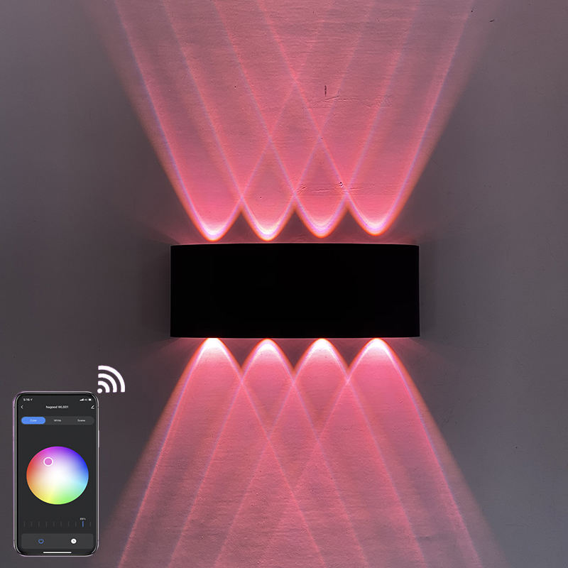 Nieuwste Tuya 9W/12W Wandlamp Licht App Controle Smart Outdoor Verlichting Acryl Wandmontage Licht led Smart Wandlampen Blaker