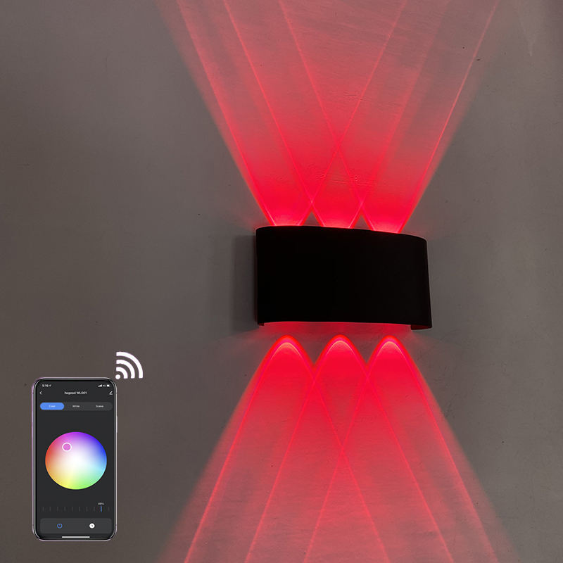 Indoor Wandlamp APP Afstandsbediening Bluetooth-compatibel Dimbare LED Wandlamp RGBW Gebruikt Voor Vakantie Decoratie AC85-265V