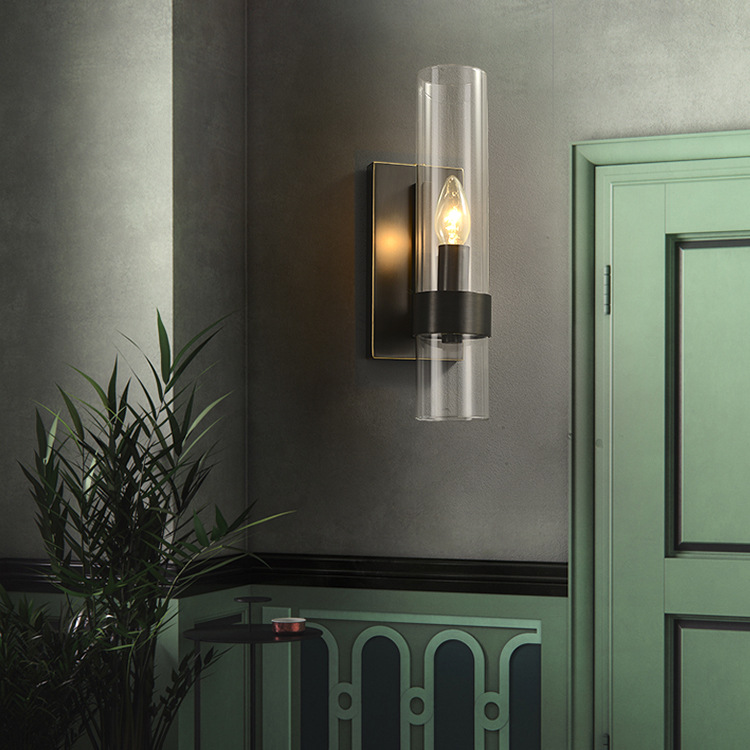 Nieuwe Chinese Postmoderne Licht Luxe Koperen Wandlamp Nordic Retro Woonkamer Slaapkamer Gangpad Achtergrond Wandlamp