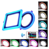 6W 9W 16W 24W Led Plafond Verzonken Paneel Licht Painel Lamp Woondecoratie Ronde Vierkante led Panel Downlight Blauw + Wit