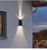 Solar Wall Washer Outdoor Garden Home Wandlamp Waterdicht Op en neer Verlichting Lamp Villa Decoratieve Tuin Wandlamp