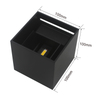 Verstelbare wandlamp nachtkastje aluminium wandlamp opbouw kubus LED tuin veranda licht waterdicht