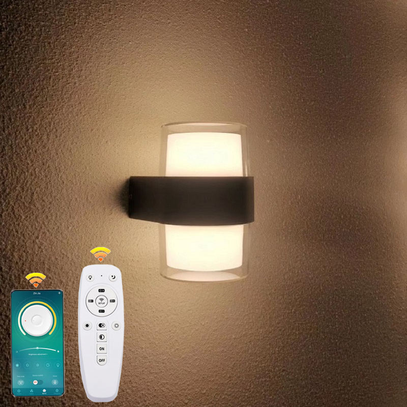 10 * 2W Verlichtingsarmaturen Wandmontage 2.4G LED Wandlamp Drie Kleurtemperatuur met Afstandsbediening Acryl Waterdichte Wandlamp