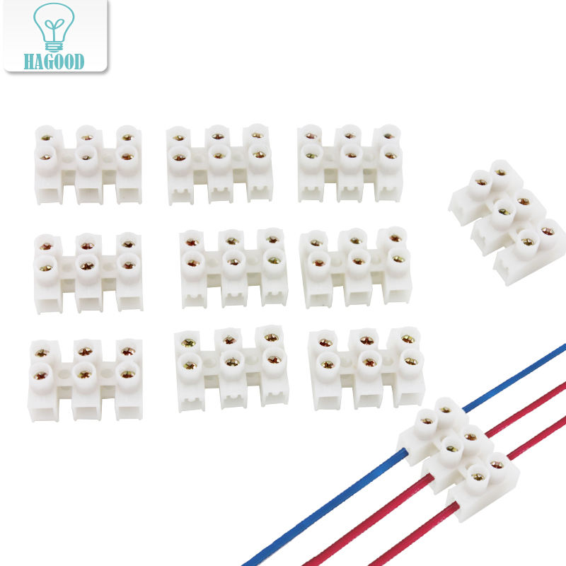 3-cijferig klemmenblok 10A Schroefconnector zonder lassen Vlamvertragende snelkoppeling Geschikt voor accessoires Apparatuur