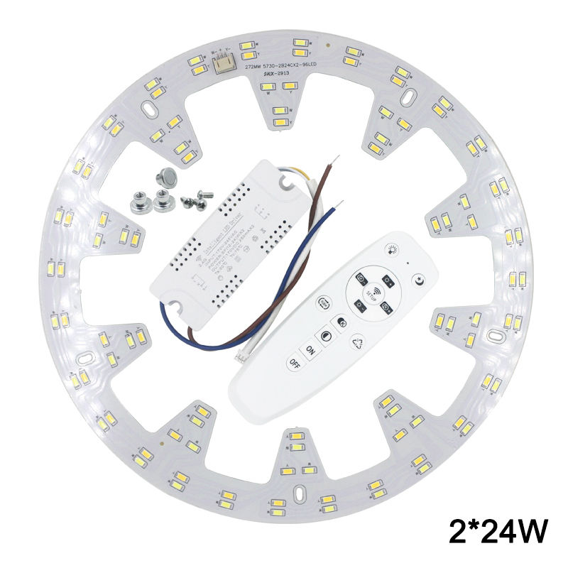 2x24W LED-plafondverlichting 2.4G WIFI mobiele telefoonverbinding afstandsbediening voor woonkamer keuken plafondlamp