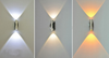 Decoratieve ledlamp moderne korte rechte wandlamp en restaurant binnenverlichting wandkandelaar up en down wandlamp