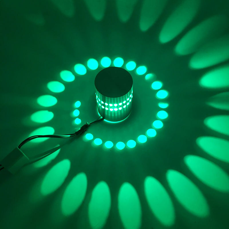 RGB Spiraal Gat LED Muur Licht Effect Wandlamp Met Afstandsbediening Kleurrijke Wandlamp Voor Party Bar Lobby KTV Woondecoratie