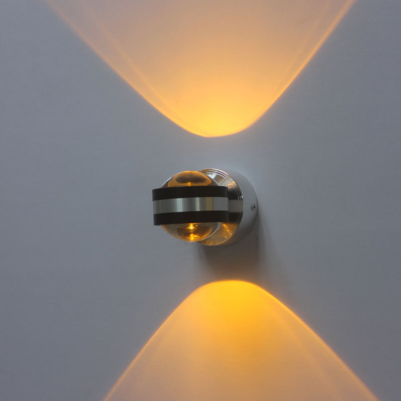 Fabriek verkoopt direct Dubbel kristal 6W wandkandelaar Licht Decoratieve led-fabrikantlampen voor huisdecoratie beste lamp voor thuiskantoor