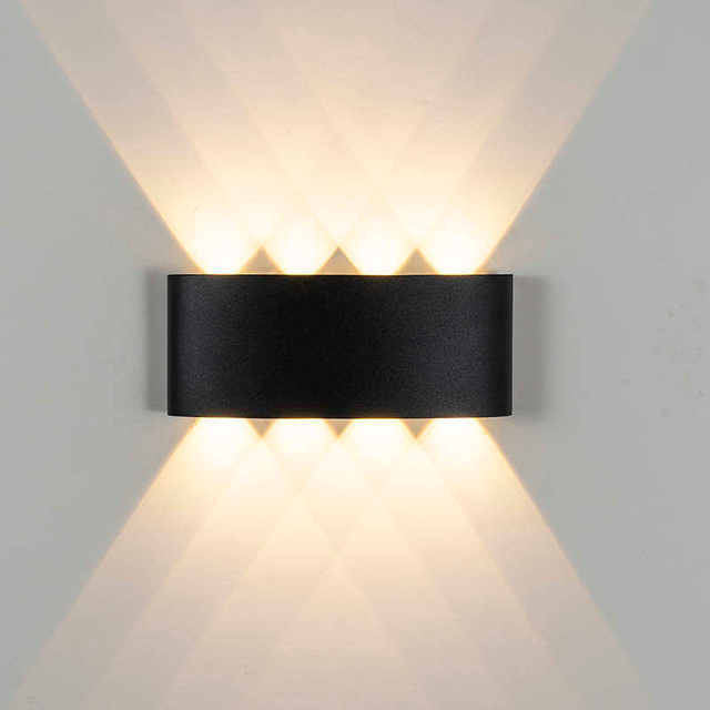 8W Led Wandlamp Buiten Binnen Ip65 Up Down Wit Zwart Modern Voor Thuis Trappen Slaapkamer Nachtkastje Badkamer Licht