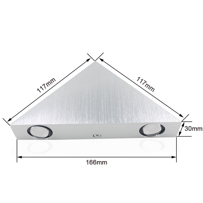 3W 9W moderne driehoek indoor wandgemonteerde LED-wandlamp voor thuis, aluminium voor huisdecoratie