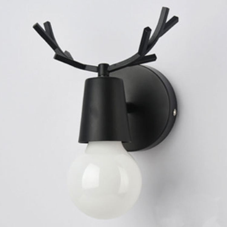 Nordic verstelbare LED Wandlampen kleurrijke cartoon Hertengewei slaapkamer leeslamp muur gemonteerde kinderkamer verlichting E27