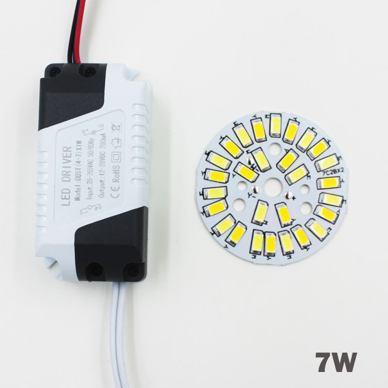 3W 5W 7W 9W 12W 18W SMD5730 Warm/Koud Wit Gecombineerd Kleur paneel + Gesegmenteerde controle LED driver voeding voor downlight