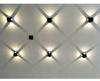 LED wandlamp hoogwaardig zwart vierzijdig 12W ronde waterdichte wandlamp buiten voor tuin decoratief kleurrijk op en neer