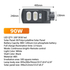 50-300W straatlantaarn op zonne-energie indoor solar lamp zonne-energie lampen op zonne-energie lamp lamparas solar Geïntegreerde alles-in-één straatlantaarn op zonne-energie