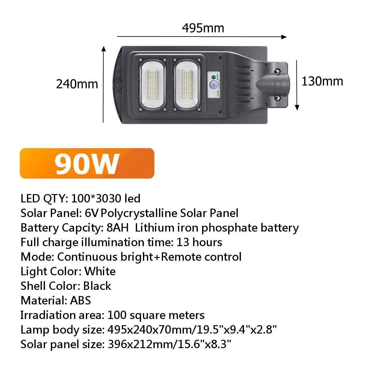 50-300W straatlantaarn op zonne-energie indoor solar lamp zonne-energie lampen op zonne-energie lamp lamparas solar Geïntegreerde alles-in-één straatlantaarn op zonne-energie
