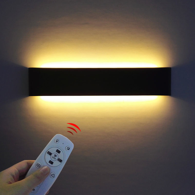 Moderne Minimalistische Dimbare Aluminium Wandspot 2.4G RF Afstandsbediening Nachtkastje Licht Badkamer Smart LED Wandlamp