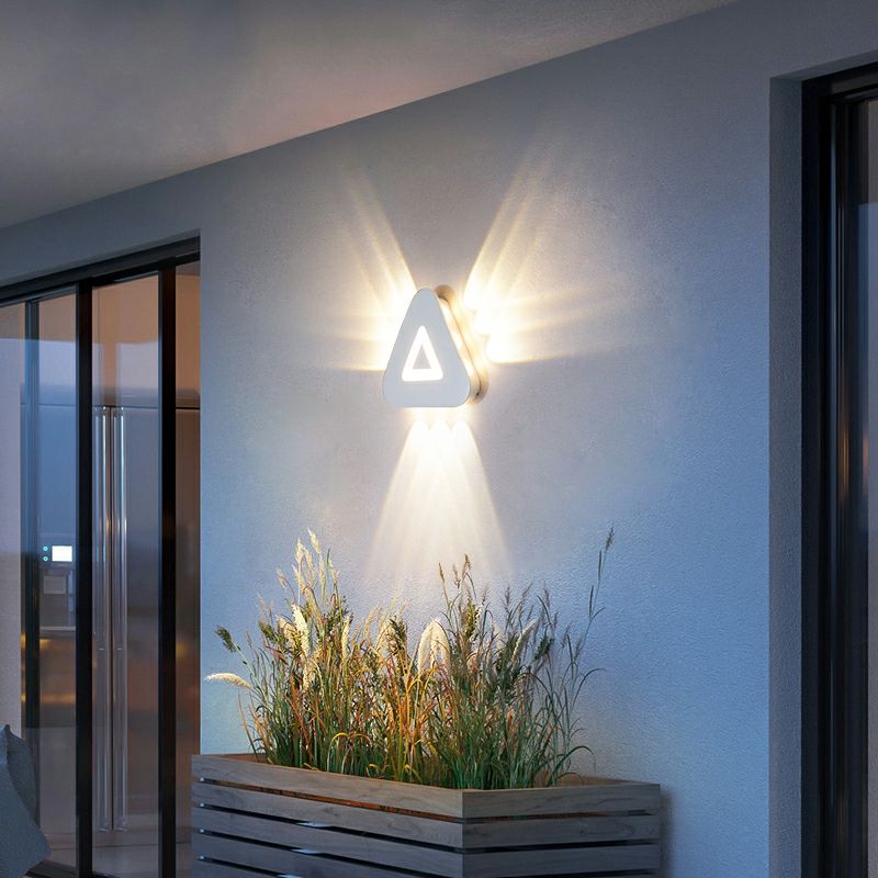 Moderne Minimalistische Driehoek Vorm Led Wandlampen Nordic Stijl Outdoor Wandlampen Woonkamer 12W AC85-265V Eenvoudige Fancy Verlichting