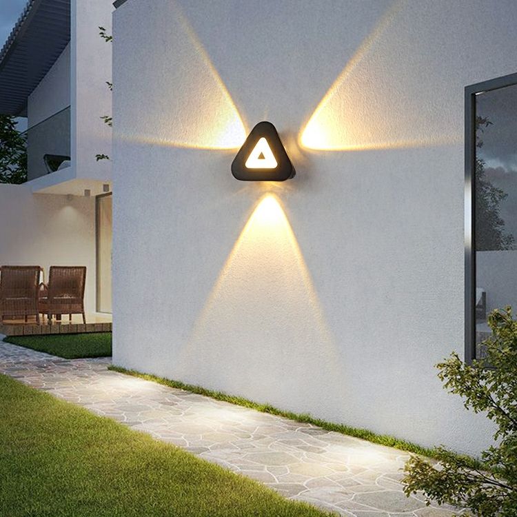 Moderne Minimalistische Driehoek Vorm Led Wandlampen Nordic Stijl Outdoor Wandlampen Woonkamer 12W AC85-265V Eenvoudige Fancy Verlichting