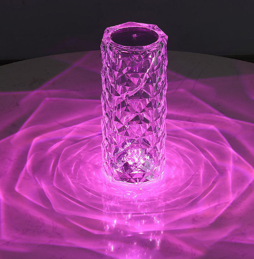 Afstandsbediening Sfeer Rose Kristallen Lamp USB Opladen Woonkamer Slaapkamer Kleine Tafellamp Nieuwe 360 ​​Graden Verjaardagscadeau Led Tafellamp