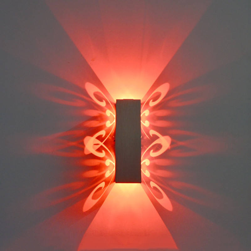 6W Moderne LED Wandlamp Up Down Lighting Cube Blaker Lamp Armatuur Wandmontage Indoor Vlinder Verlichting Decoratie