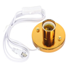 Gepolijste metalen desktop lampvoet Keramische voet houder 6 ft snoer Aan/uit schakelaar Plug E26/e27 Schroefvoet Ideaal voor spaarlamp