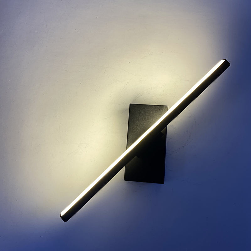Slaapkamer nachtkastje wandlamp draaibare instelbare hoek binnen LED-verlichting aluminium eenvoudige strip wandlamp