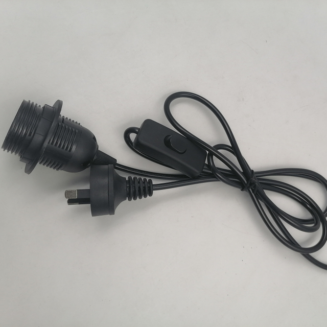 AU-stekker 1,8 m lijnkabel 303 Aan Uit Netsnoer voor LED-lamp met knopschakelaar Draadverlenging