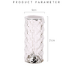 1W USB-stekker Kristallen tafellamp Rose Petal Sfeerlamp Slaapkamer Romantisch bedlampje Opladen Nachtlampje