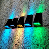 LED Zonne-energie Oplaadlicht Outdoor Up Down Waterdichte Verlichting Wandlampen Tuin Decoratie Dek Hek Landschap IP65 ABS