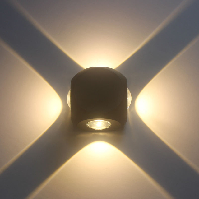 4W Led Wandlamp Buiten Led Waterdicht Gebouw Exterieur Poort Balkon Tuin Yard Wandlamp