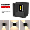 Nieuwe dimbare led wandlamp buiten waterdicht ip65 kubus wandlamp 12w moderne led wandlampen voor tuin