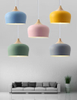 Nordic eetkamer kroonluchter drop plafond verlichting creatieve led inbouw plafond verlichting slaapkamer studie woonkamer Macaron kleur bar lamp indoor kroonluchter lamp