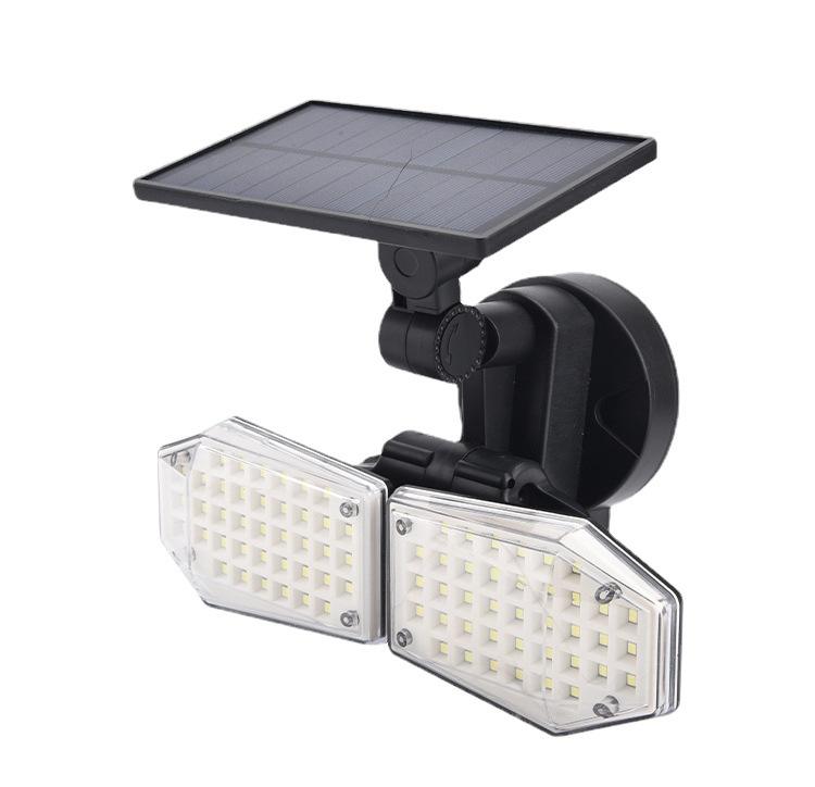 Hagood Outdoor waterdicht 3 Heads Wandlamp Three Heads 83 COB Solar Sensor LED Powered Security Lights