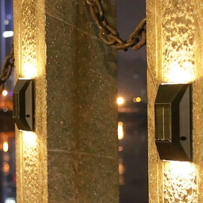 Nieuwste product Abs Indoor Hotel Decoratief Licht Buiten Ip65 Waterdichte Solar Led Wandlamp zonnepaneel Led-straatverlichting