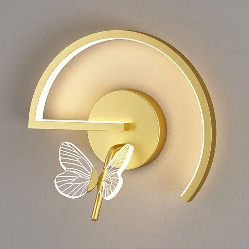 Vlinder Wandlamp Luxe Slaapkamer Nachtkastje Moderne Minimalistische Woonkamer Achtergrond Nordic Creatief Gangpad Gang TV Binnen