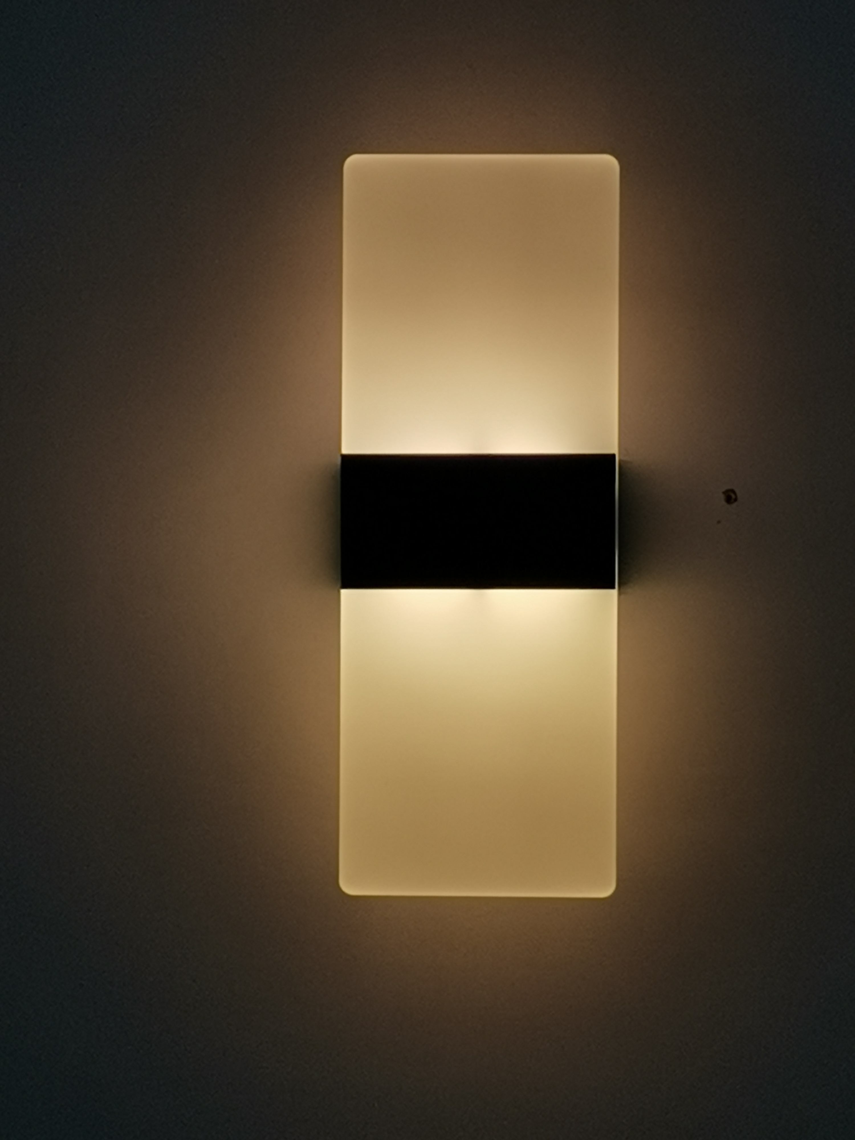 6W Hoogwaardige lamp fancy Rechts/Rond hoek Zwart Acryl wandlamp en nachtlampje voor binnen