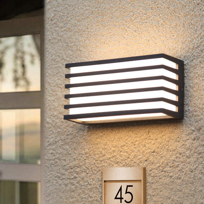 Nieuwe Outdoor tussendoor Moderne LED Wandlampen Lange Acryl Woonkamer Slaapkamer Gang Veranda Zwart Indoor Lamp Verlichting