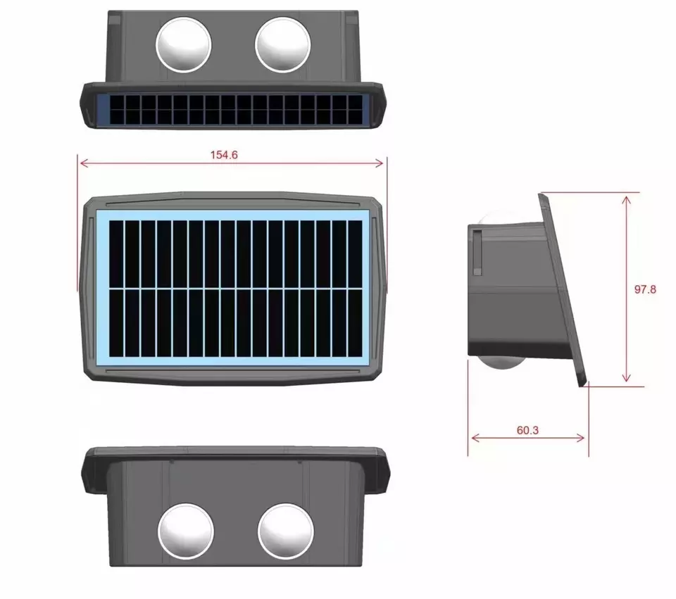4W 6W Solar Led Light Outdoor Waterdichte Solar Hight Lights Wandkandelaar Smart wandlamp solar muur Buitenlamp