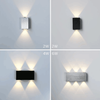 2W / 4W / 6W / 10W / 12W led buiten wandkandelaar led wandverlichting zwarte wandlamp buitendecoratie wandlamp geborsteld oppervlak slaapkamer woonkamer gang gangpad eenvoudig